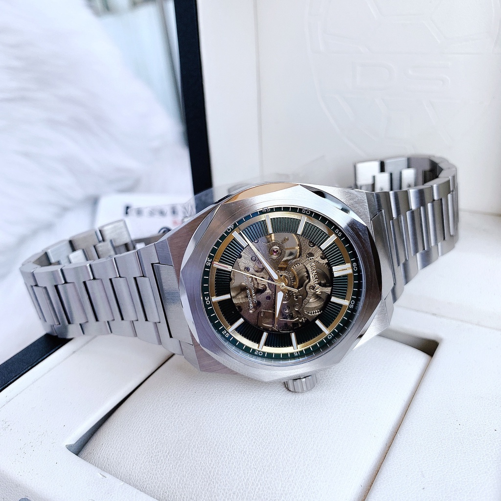 Đồng Hồ Nam THOMAS EARNSHAW ES-8182-44 Automatic Dây Sắt Mặt Xanh Lá