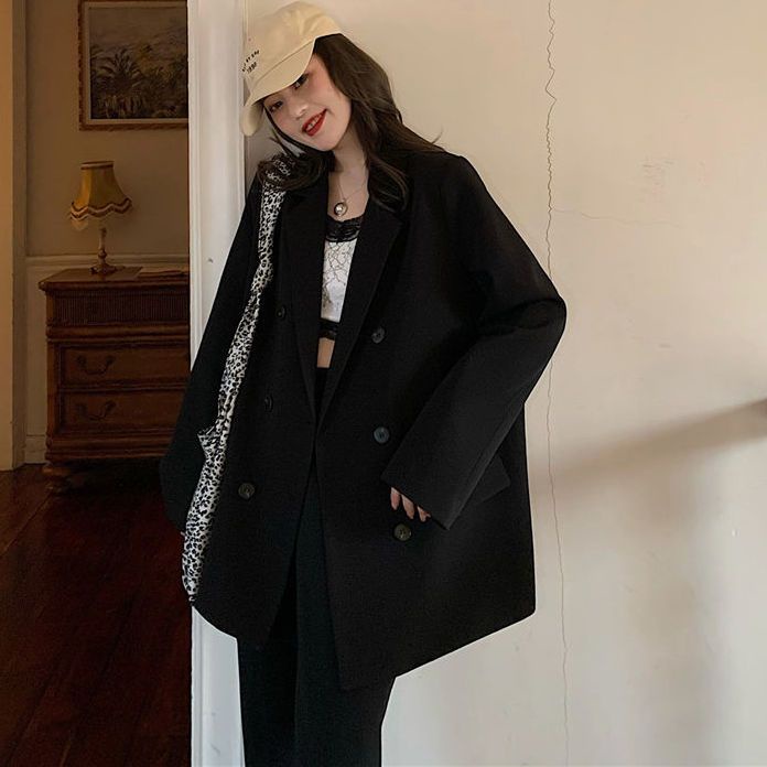 Jiashucheng Áo Khoác Vest Mỏng Dáng Rộng Phong Cách Hàn Quốc Thời Trang Xuân Thu Mới Cho Nữ