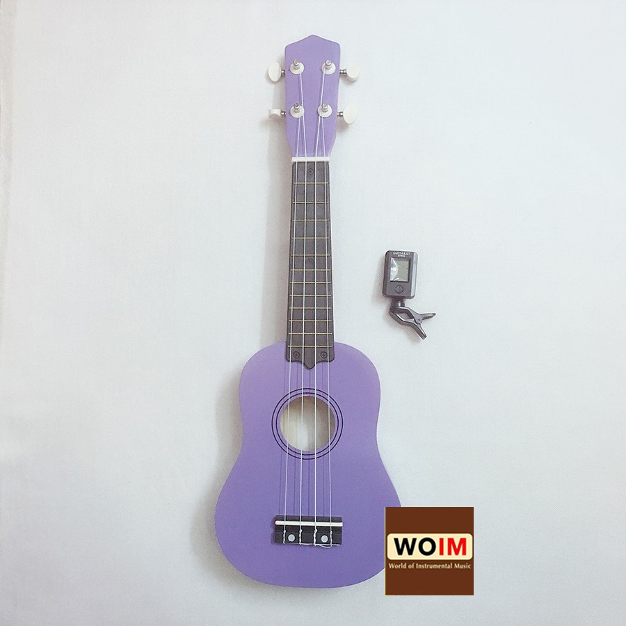 Đàn Ukulele Soprano size 21 Woim 35A15 tặng kèm máy lên dây điện tử ( Tuner ) - HÀNG CÓ SẴN