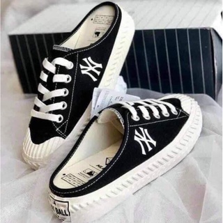 [CÓ SẴN-AUTH] GIÀY SỤC MULE MLB ĐEN