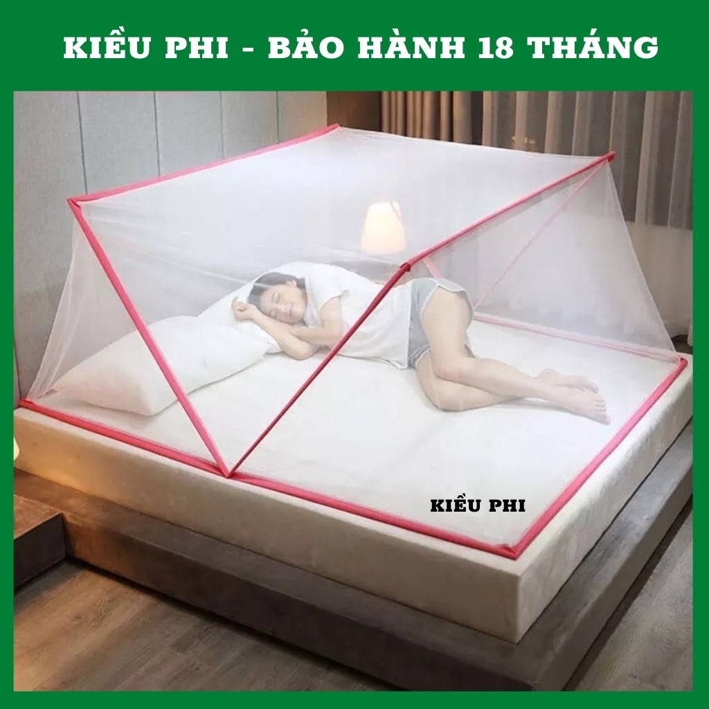 Màn chụp cao cấp kiểu xếp dễ gấp gọn chống muỗi tự bung tiện dụng Kiều Phi