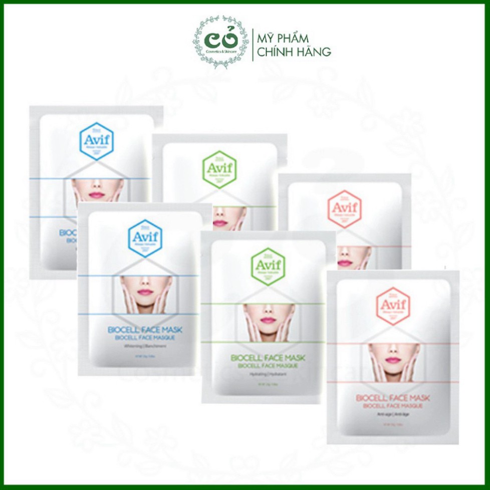 Mặt Nạ Giấy Dưỡng trắng Da Cao Cấp Avif Biocell Face Mask E540