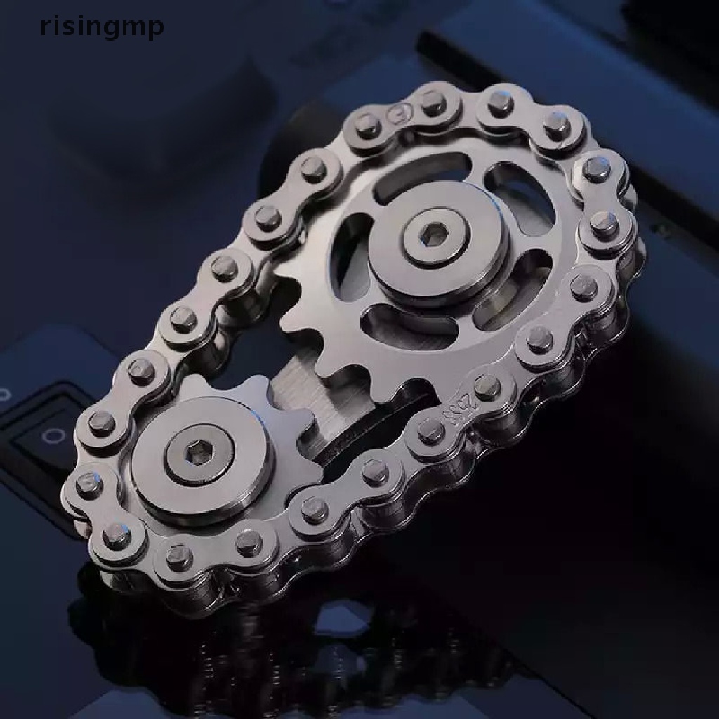 [risingmp] Con Quay Đồ Chơi Fidget Spinner Dây Xích EDC BằNg Kim LoạI ♨Trên đó