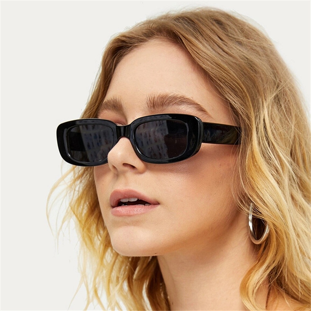Kính râm gọng hình chữ nhật nhỏ chống tia UV 400 thời trang cho nữ MIHAN1