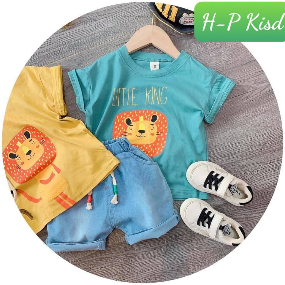 (Rẻ Nhất Tphcm) Bộ Đồ Áo Thun + Quần Jean Mềm Mùa Hè Cho Bé Trai