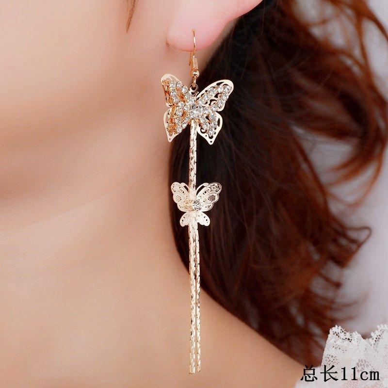Bông tai dáng dài nhiều kiểu tùy chọn thiết kế thanh lịch cho nữ