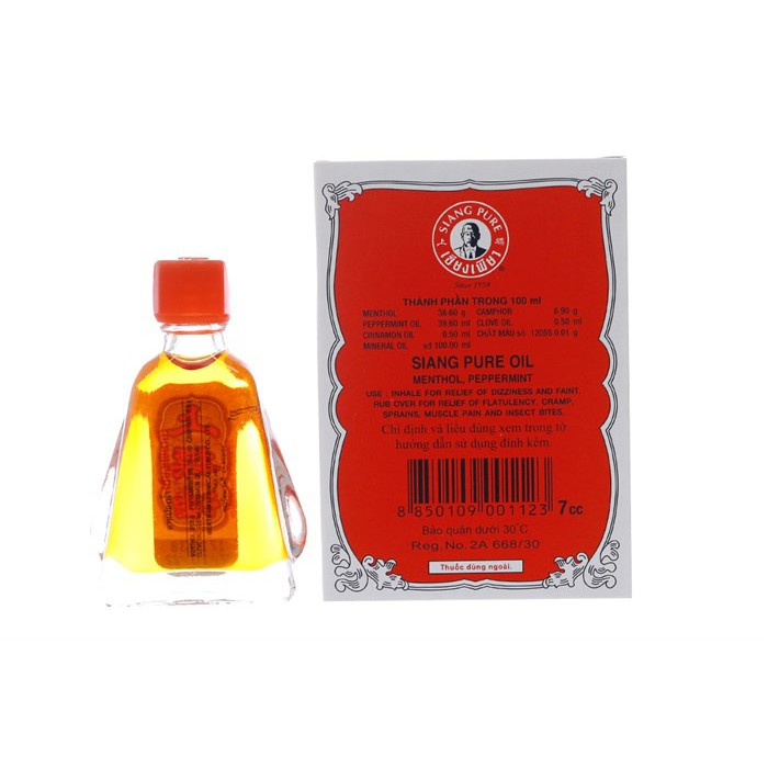 Dầu gió ông già Thái 7cc - Siang Pure Oil - Chính hãng