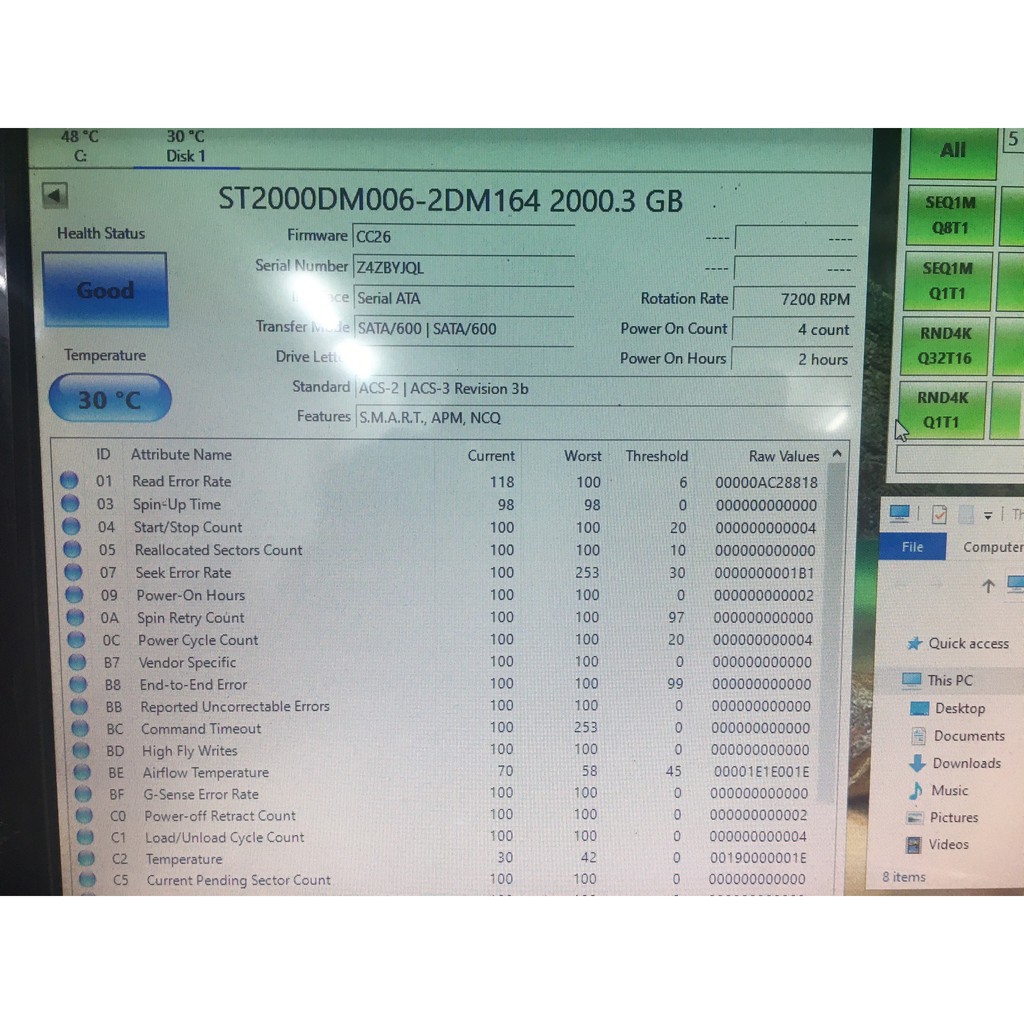 Ổ Cứng Hdd SEAGATE 2TB Barracuda -Bảo Hành 2 Năm - 1 Đổi 1- Tặng Cáp sata3 Zin- Clip Thật 1235000