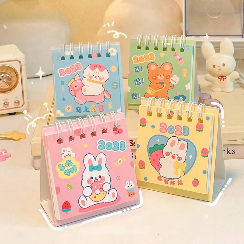 Lịch Năm 2023 Mini Để Bàn Họa Tiết Hoạt Hình Dễ Thương