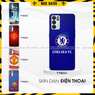 Skin Dán Cho Điện Thoại In Hình CLB Bóng Đá Bộ 5 - Đã Cắt Sẵn, Inbox Mã Máy Cho Shop