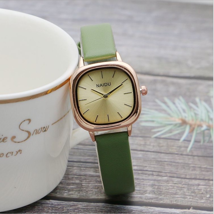 Đồng Hồ Quartz Nữ Mặt Oval Dây Da Cao Cấp