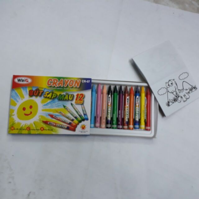 Bút sáp màu Win Crayon 12 màu - CR07