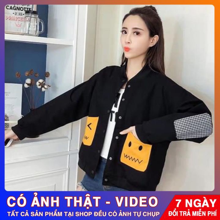 Áo khoác nữ ⭐️ MẪU MỚI ⭐️ Áo khoác bomber nữ thời trang phối túi và tay độc đáo hot trend 2020 | BigBuy360 - bigbuy360.vn