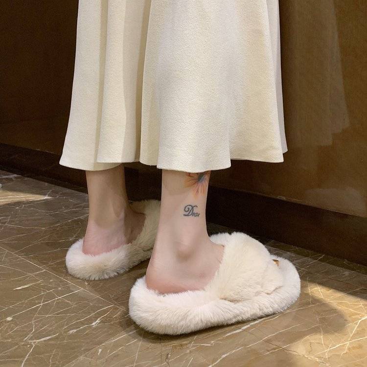 Dép bông đi trong nhà đế dày kiểu dáng đáng yêu dành cho nữ