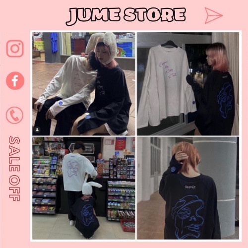 Áo sweater dài tay ống rộng unisex dáng thụng dưới 80kg chất thun jumestore - Áo sweater dài tay Sadboiz Sad Story
