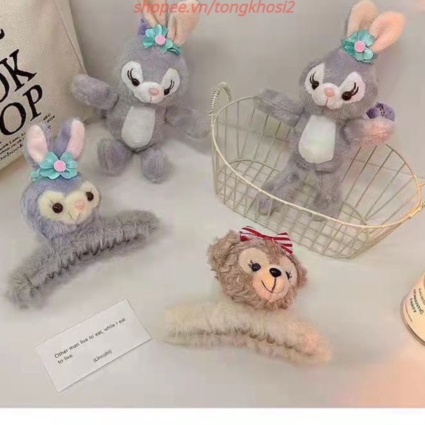 Kẹp Càng Cua 𝑭𝑹𝑬𝑬𝑺𝑯𝑰𝑷  Kẹp tóc thỏ Stella Lou và gấu Shellie May hàn quốc chất liệu lông xinh xắn T2