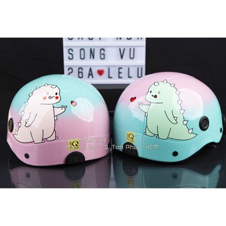 Nón mũ bảo hiểm khủng long ombre