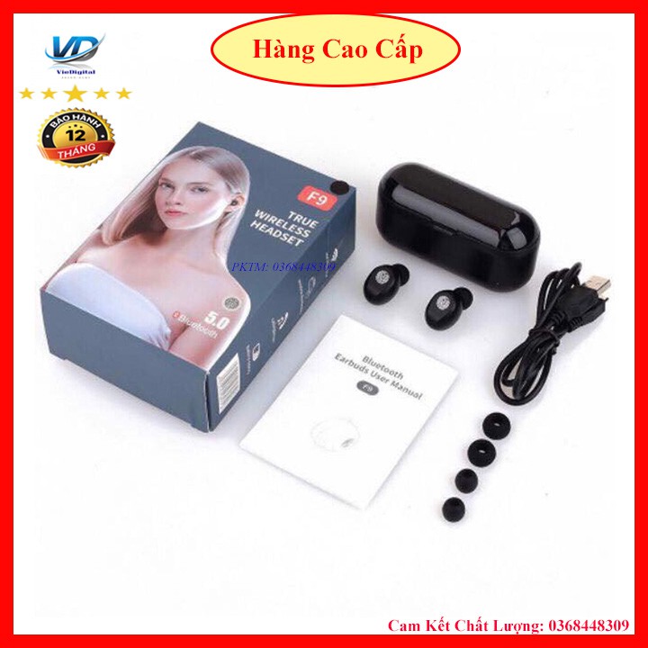 Tai Nghe Bluetooth, Tai Nghe Không Dây AMOI F9 TWS 5.0 9D, Cảm Ứng Chạm, Chống Nước, Chống Ồn. | BigBuy360 - bigbuy360.vn