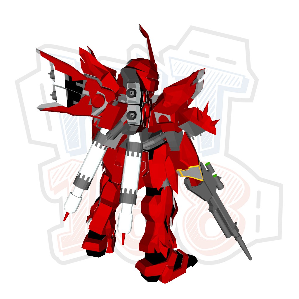 Mô hình giấy Gundam Robot SD MSN-06S Sinanju