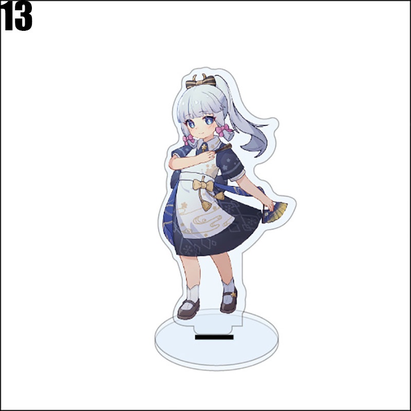 Genshin impact stand maid style Mô hình nhân vật ayaka ganyu hutao zhongli xiao xingqiu chongyun để bàn