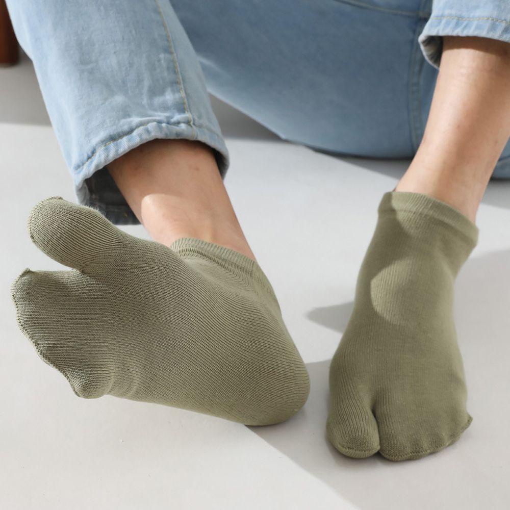 Vớ dệt kim bằng cotton thiết kế tách ngón chân cái có nhiều màu phong cách Nhật Bản dành cho cả nam và nữ