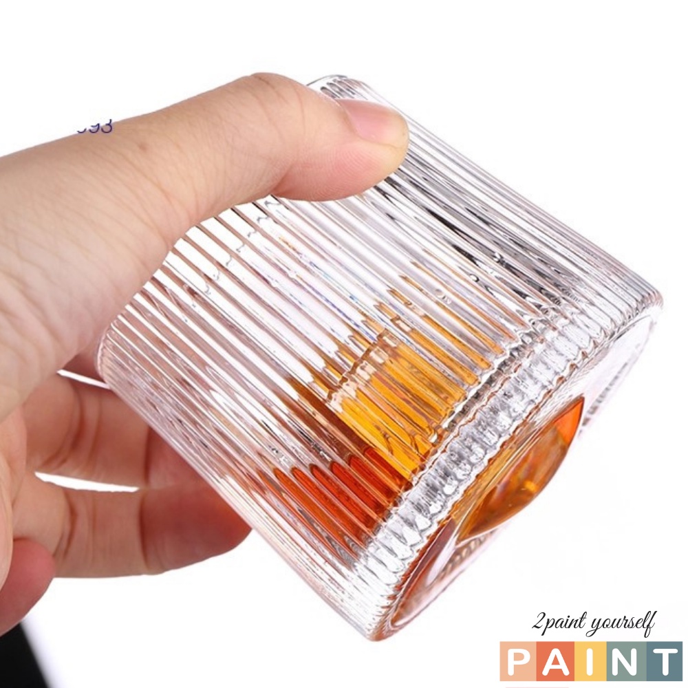 Cốc thủy tinh cao cấp, ly uống nước họa tiết hiện đại decor trang trí 2PAINT