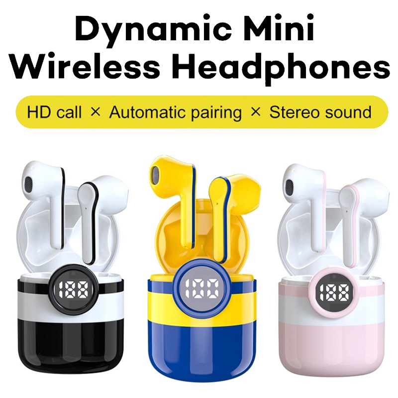 Tai nghe không dây hình Minion hoạt hình chất lượng cao cho Android Ios Tws Bt 5.1