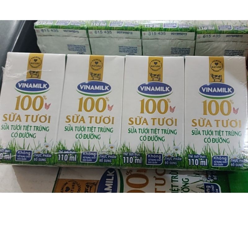 Sữa tươi Vinamilk các vị lốc 4x110ml