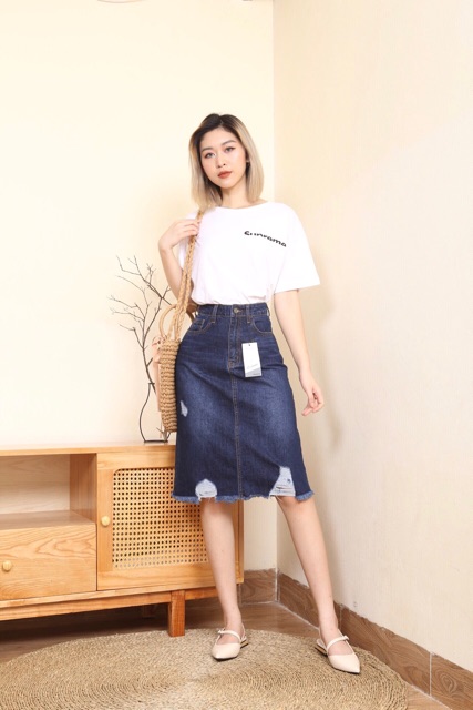 Chân váy jeans form A