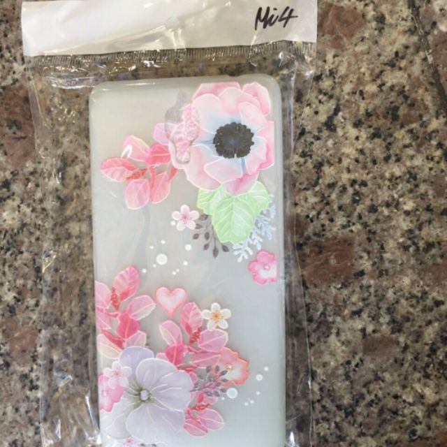 Ốp dẻo hình hoa xiaomi mi4