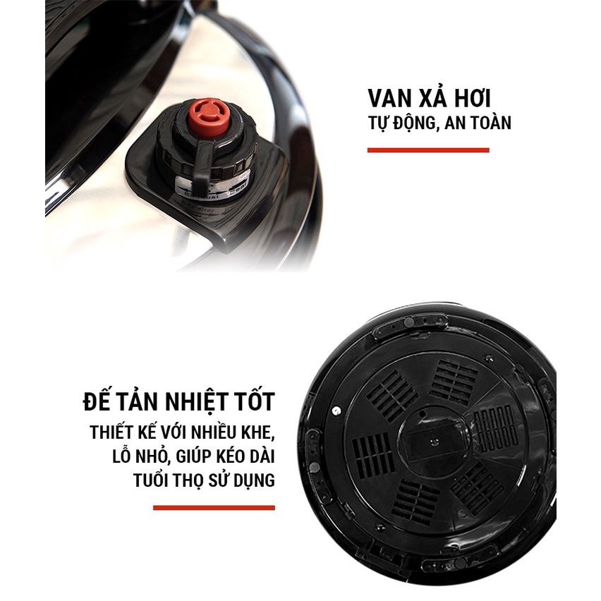Nồi áp suất điện đa năng Masuto 6L LG-06A phím điều khiển tiếng Việt công nghệ Nhật Bản
