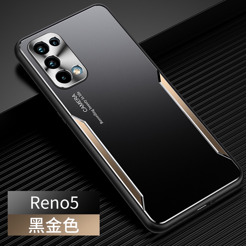 Ốp Điện Thoại PC+TPU + Hợp Kim Nhôm Chống Sốc Cho OPPO Reno 5 4G/5G