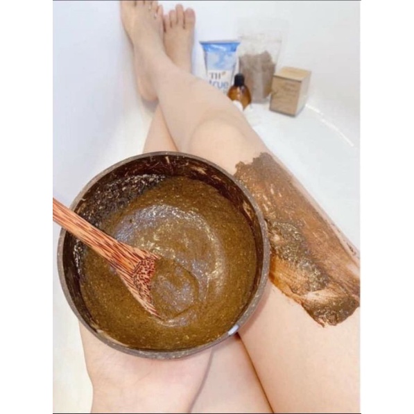 Bộ bát gáo dừa muỗng gỗ cao cấp ăn ngũ cốc, trộn bột