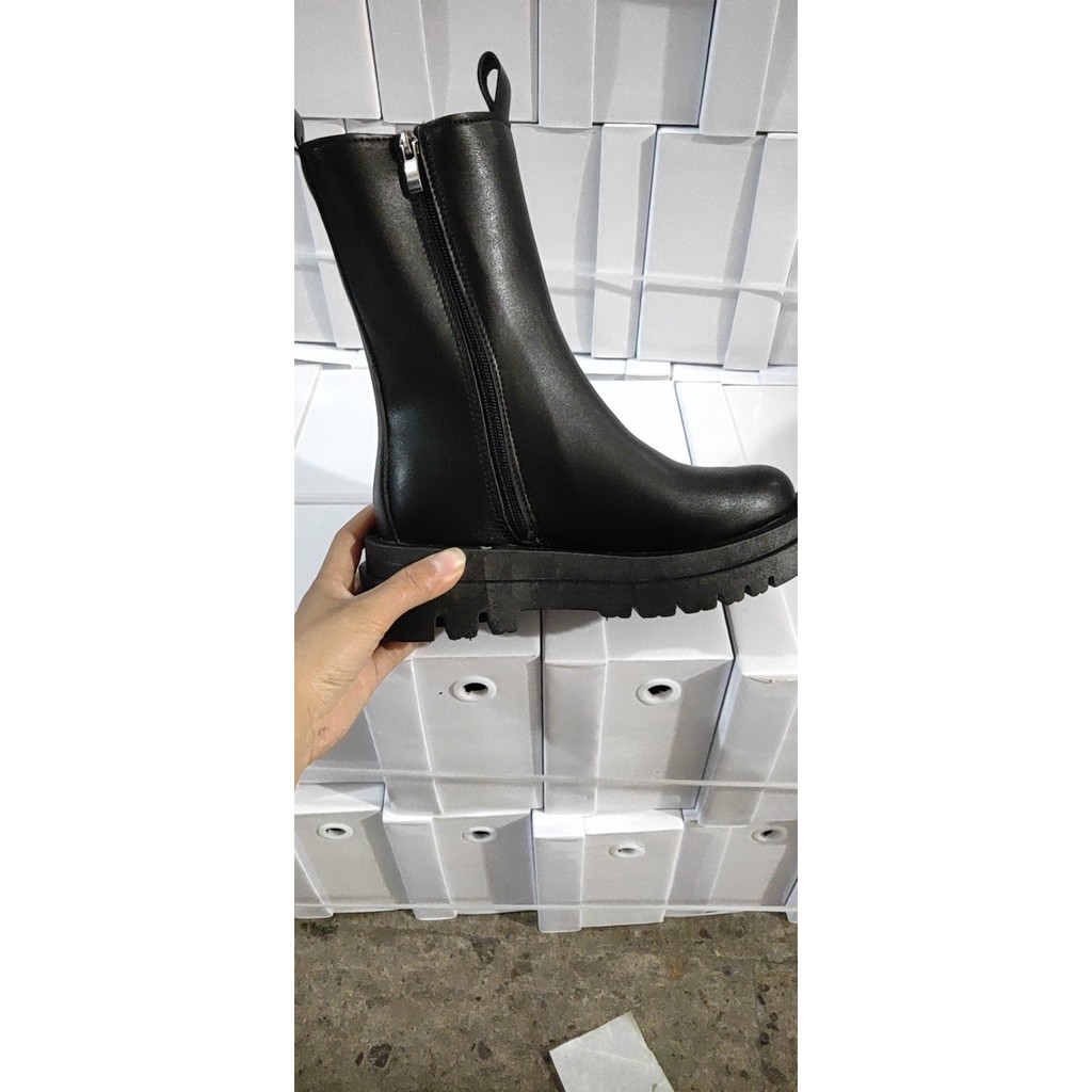 Giày Bốt Martin Đế Dày Cao 22cm  Mũi Tròn Thời Trang Cho Nữ