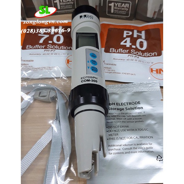 Bút đo pH, TDS, EC và nhiệt độ trong nước COM-300 HM Digital-USA