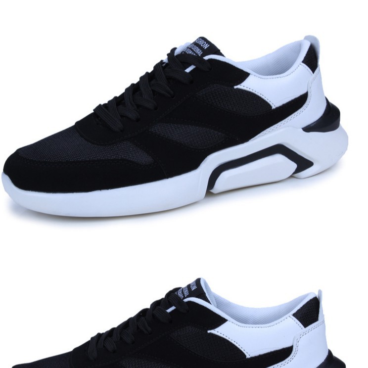 GiàyThể Thao  Nam Giày Sneaker  phối 2 mầu trắng đen phong cách trẻ 2020 cao 5cm hd93