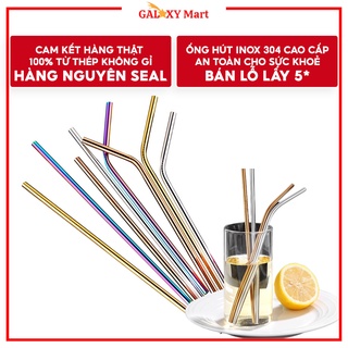 Ống hút inox 304 cao cấp, nhiều màu sắc, thép không gỉ, tái chế sử dụng, thân thiện môi trường