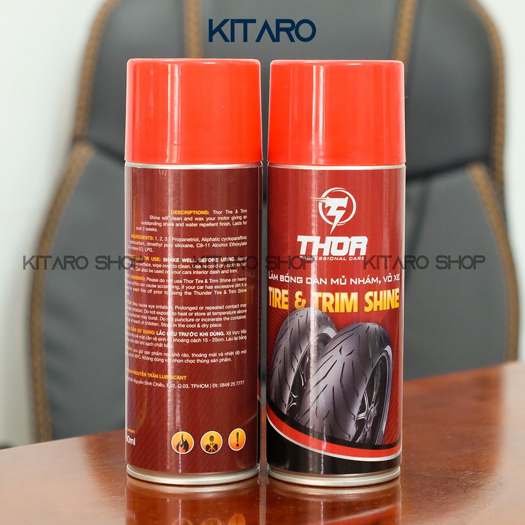 Dưỡng Nhám, Dưỡng Lốp Xe Thor 400ml