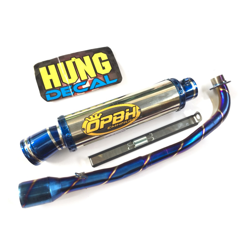 Pô OPBH full cổ titan wave 50 - 100, cup, dream, 67, axelo, win, exciter 50cc,...