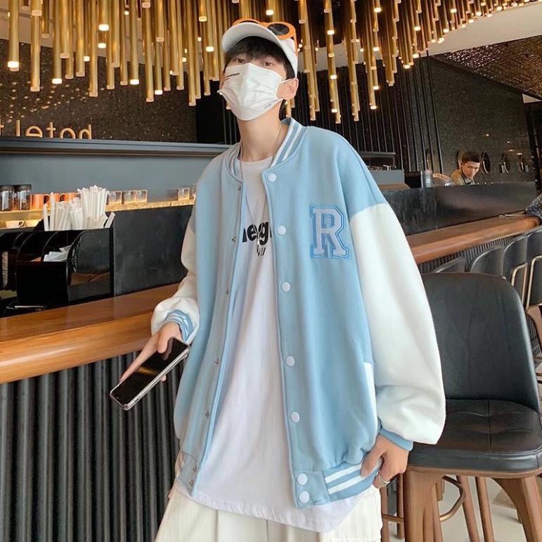 Khoác nỉ bomber chữ R from unisex