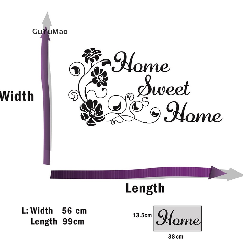 [cxGUYU] Flower Removable Art Vinyl Quote Wall Sticker Decal Mural Home Room Decor SweetHot Sale  PRTA