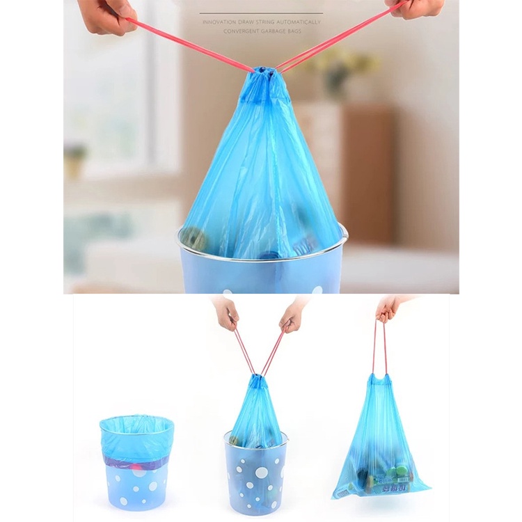 Túi Đựng Rác 2 Cuộn Bằng Nhựa Dày Dặn Có Thể Phân Hủy Sinh Học Màu Sắc Đa Dạng Cho Nhà Bếp Nhà Tắm