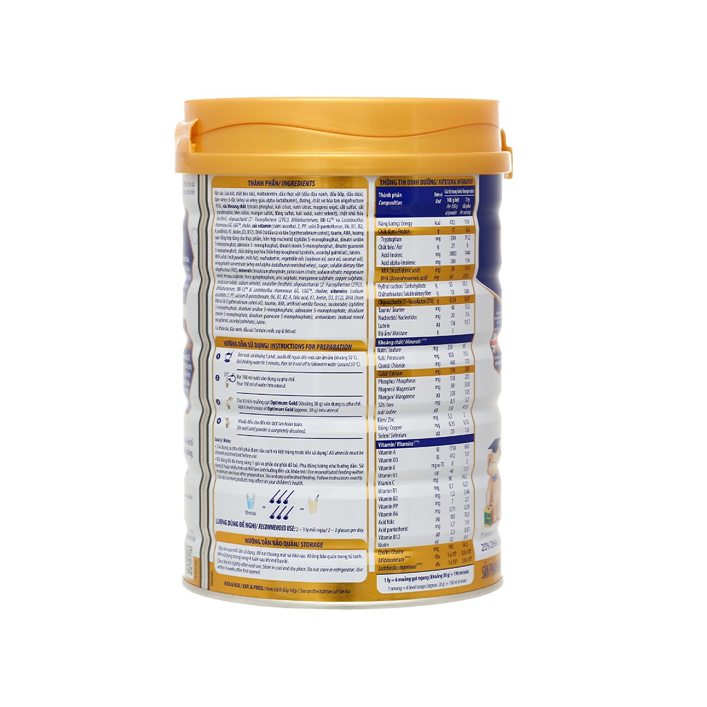 SỮA BỘT OPTIMUM GOLD 3 850G