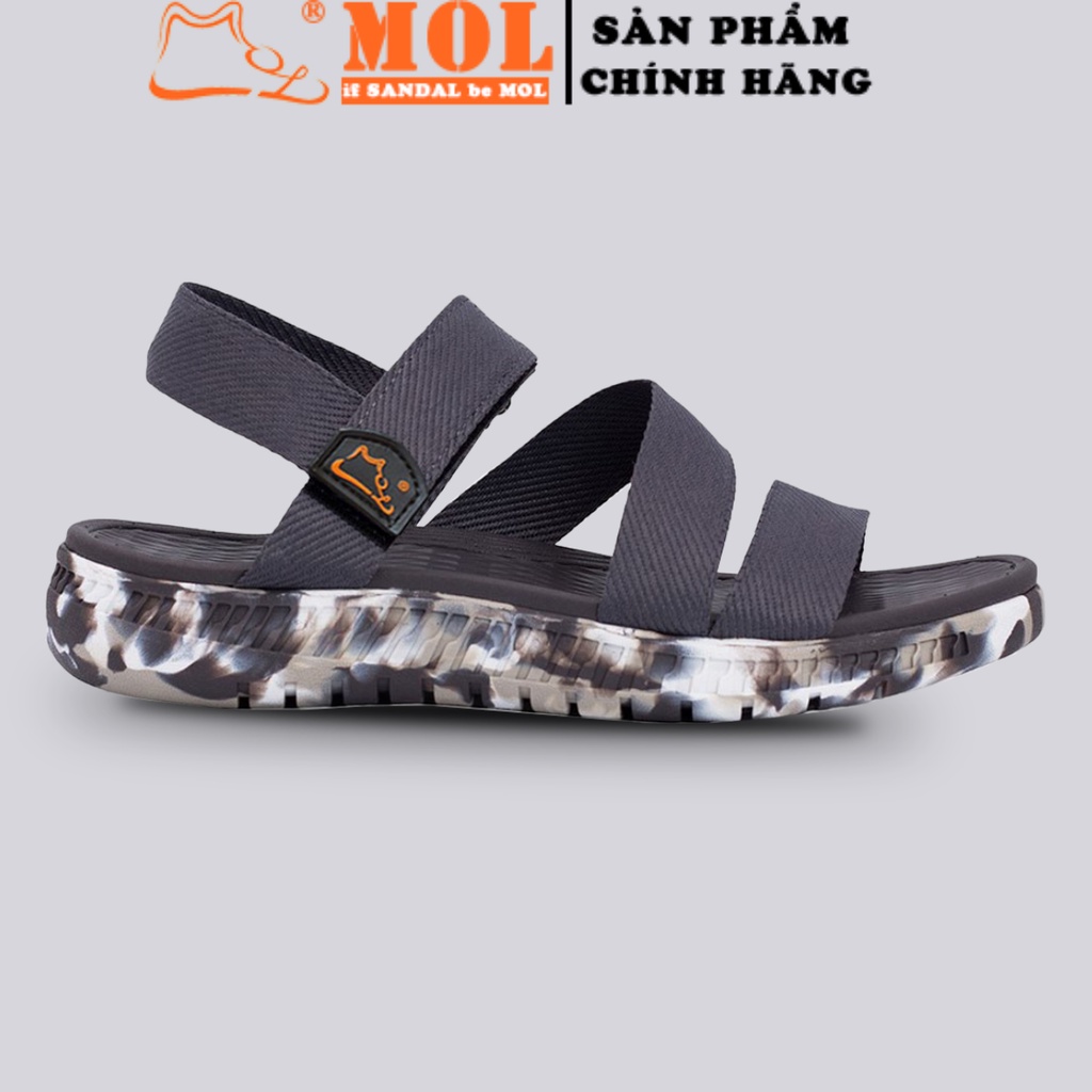 Giày sandal couple nam nữ quai ngang siêu nhẹ có quai hậu cố định cho cặp đôi mang đi học đi biển du lịch hiệu MOL MS2G