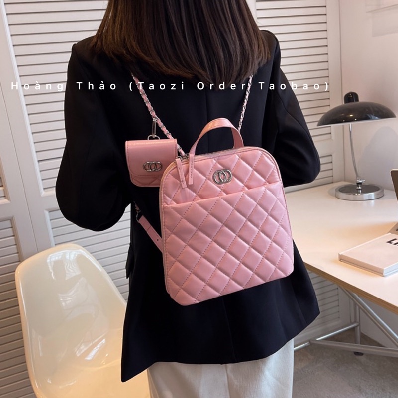 Balo thời trang nữ có lo go kèm vì mini nhỏ dây đeo quai xách ♥️