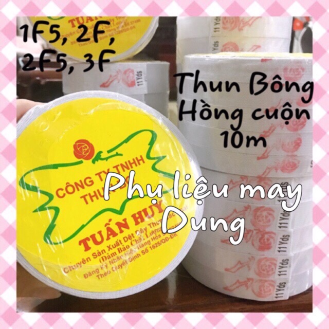 Thun bông hồng cuộn 10 mét