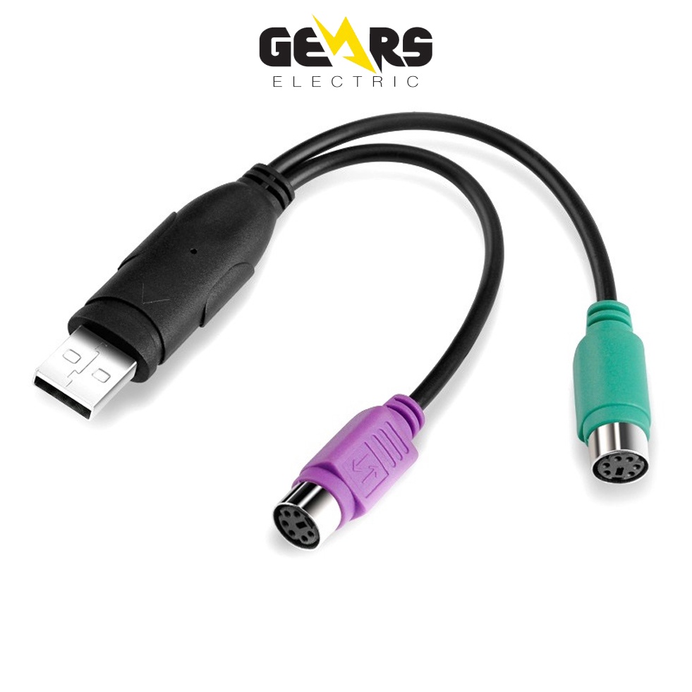 Cáp Chuyển USB Ra 2 Đầu PS2 Kết Nối Chuột Và Bàn Phím GEAR79