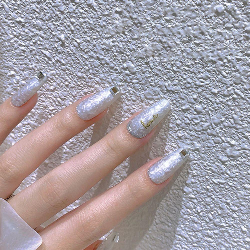 [Hàng mới về] Gel sơn móng tay sợi vỏ sò kim tuyến màu cực quang ngọc trai làm đẹp móng DIY 8ml