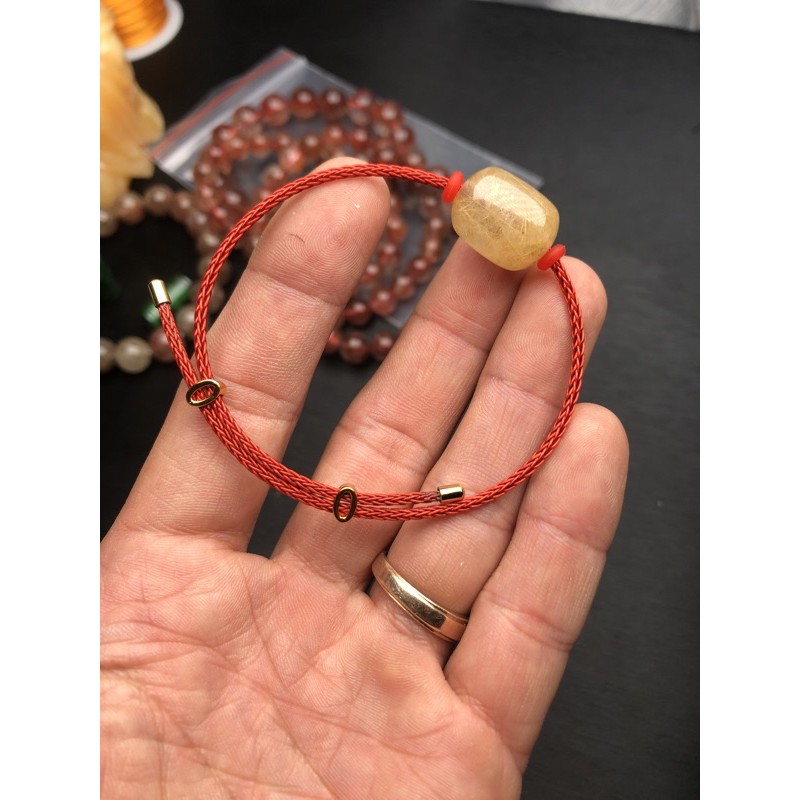 vòng tay lu thống tóc vàng dây lõi thép 2 mm