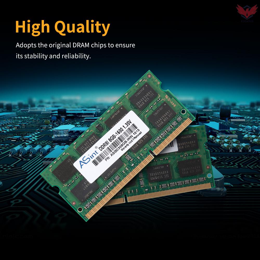 Thẻ Nhớ Laptop Asint So-Ddr3-1600 - 2gb Ddr3 1600mhz 1.35v Ram 204pin 2gb | BigBuy360 - bigbuy360.vn
